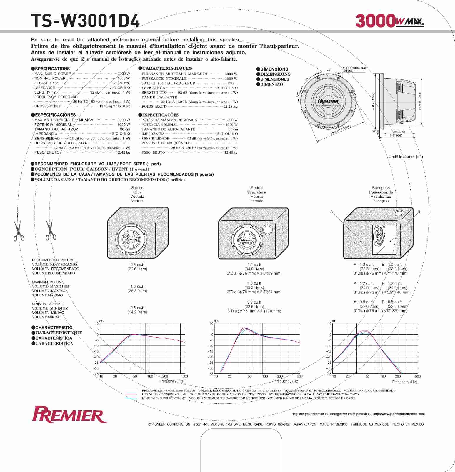 Pioneer Car Speaker TS-W3001D4-page_pdf